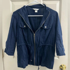 Christopher and Banks Petite 3/4 length sleeved jacket